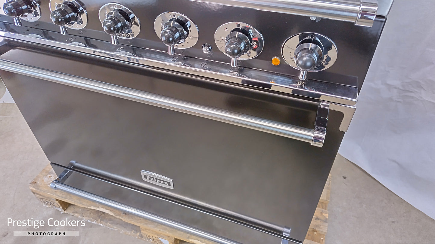 Falcon 900S Induction/Electric Range Cooker, Black/Chrome