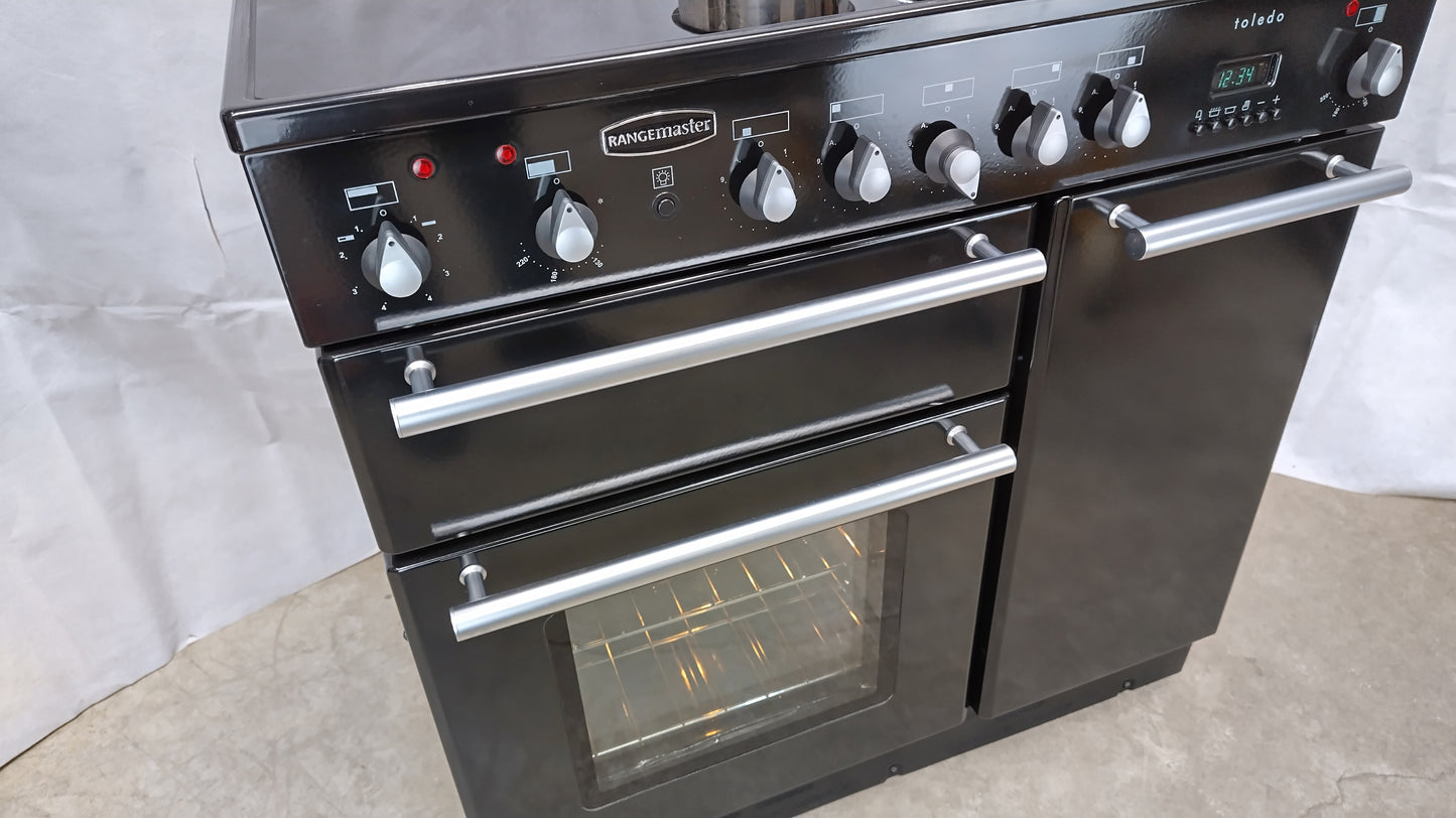 Rangemaster 90 cm Toledo Induction/Electric Range Cooker, Silver