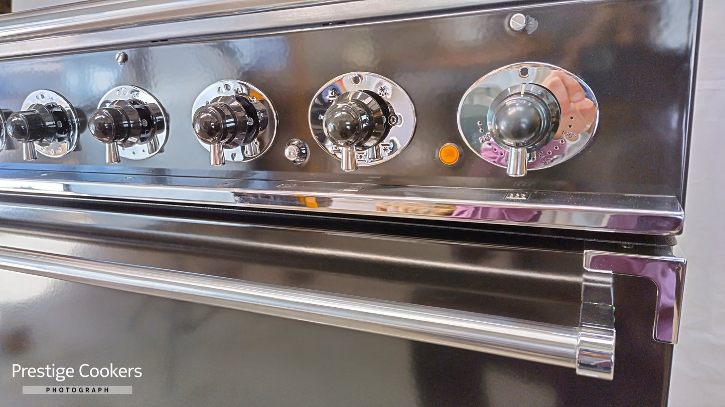Falcon 900S Induction/Electric Range Cooker, Black/Chrome