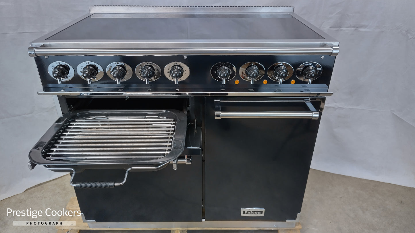 Falcon 1000 Deluxe Induction/Electric Range Cooker, Black/Chrome