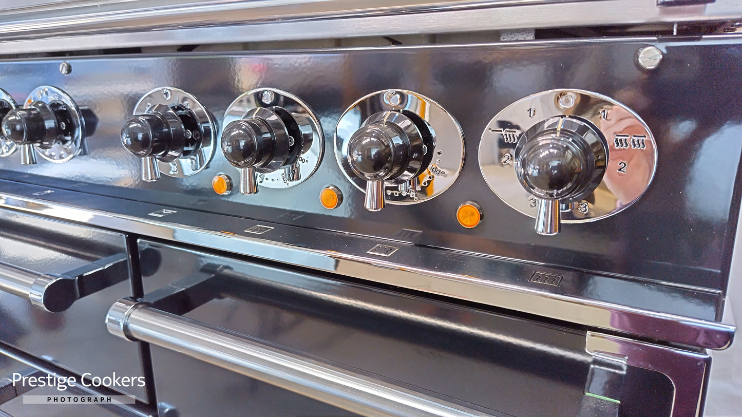 Falcon 1000 Deluxe Induction/Electric Range Cooker, Black/Chrome
