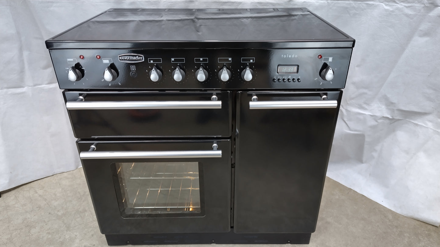 Rangemaster 90 cm Toledo Induction/Electric Range Cooker, Silver