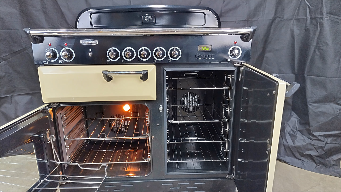 Rangemaster Classic 100 cm Induction/Electric Range Cooker, Cream