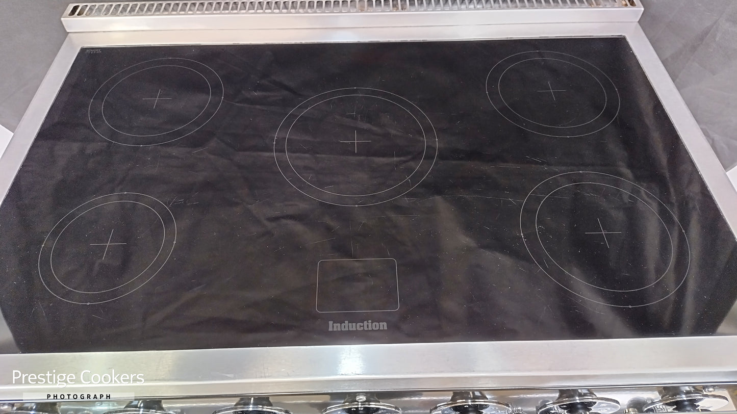 Falcon 900S Induction/Electric Range Cooker, Black/Chrome