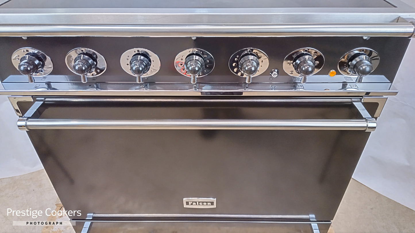 Falcon 900S Induction/Electric Range Cooker, Black/Chrome