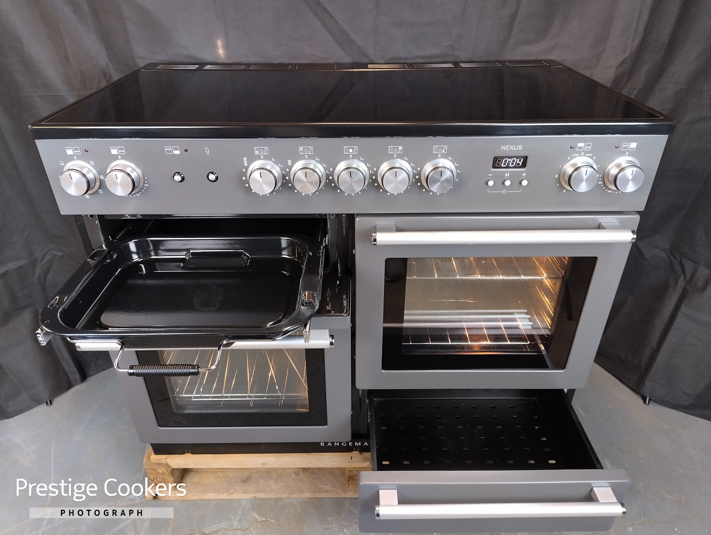 Rangemaster Nexus 110cm Induction Range Cooker – Slate – Electric Ovens
