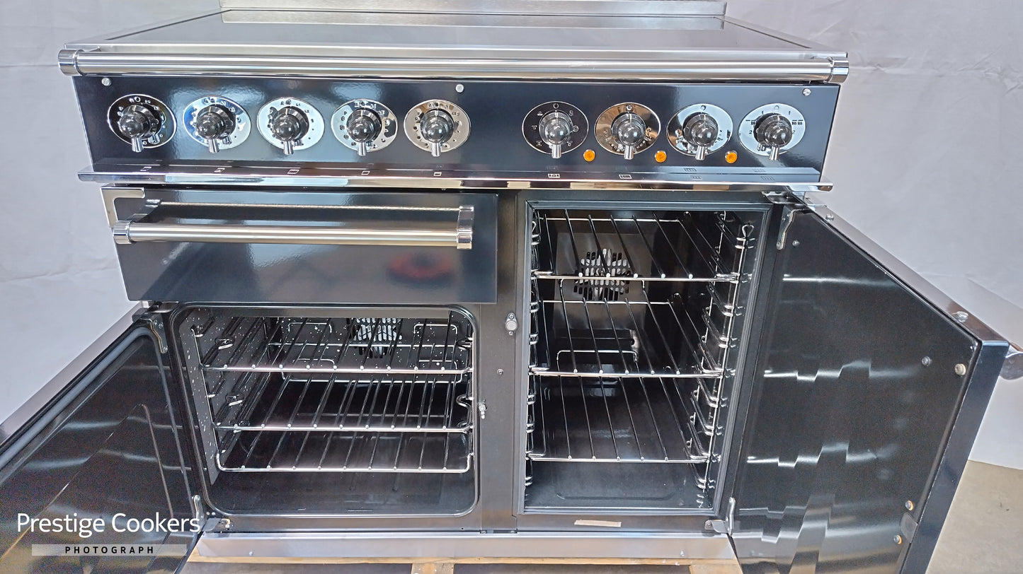Falcon 1000 Deluxe Induction/Electric Range Cooker, Black/Chrome