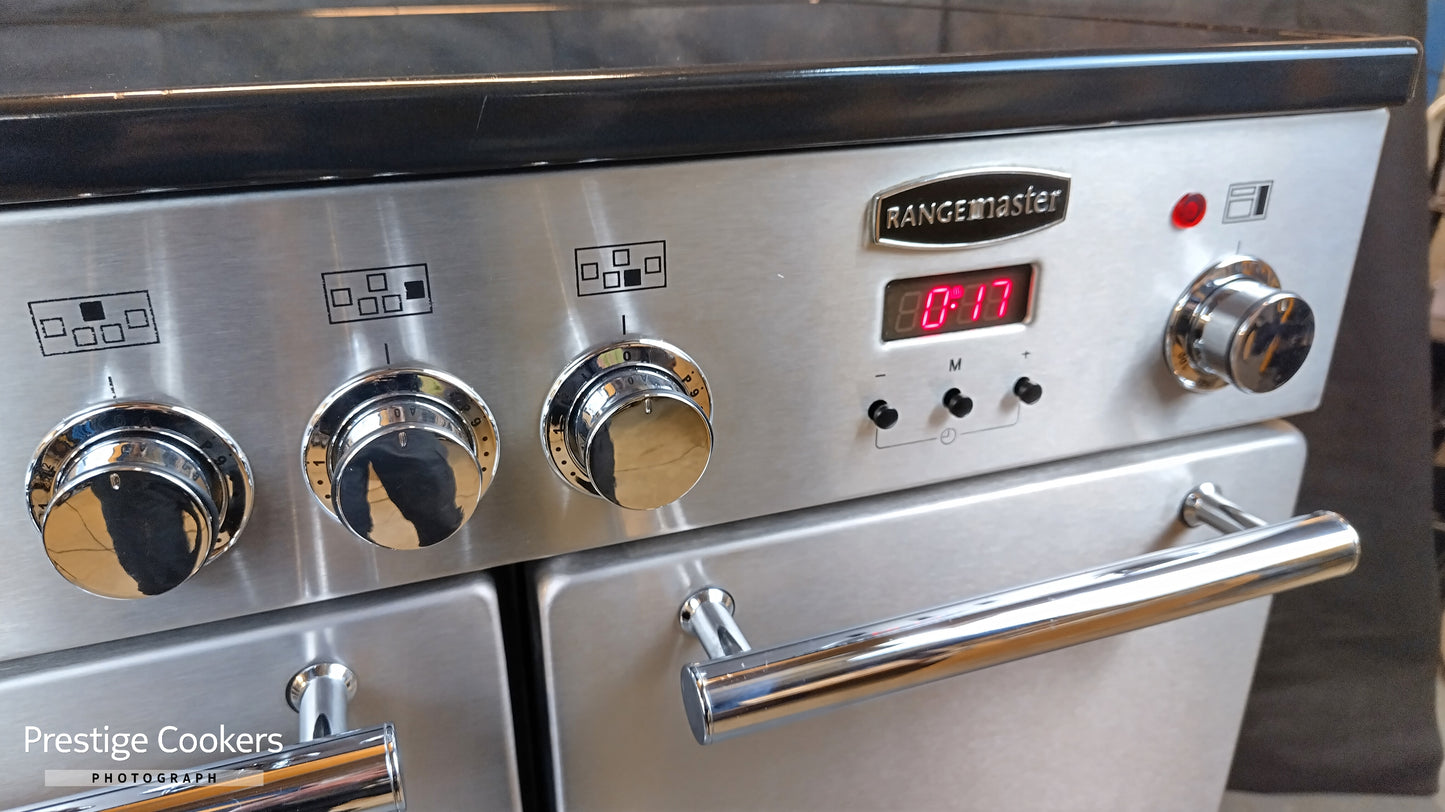 Rangemaster Infusion 90cm Induction/Electric Range Cooker, Stainless steel