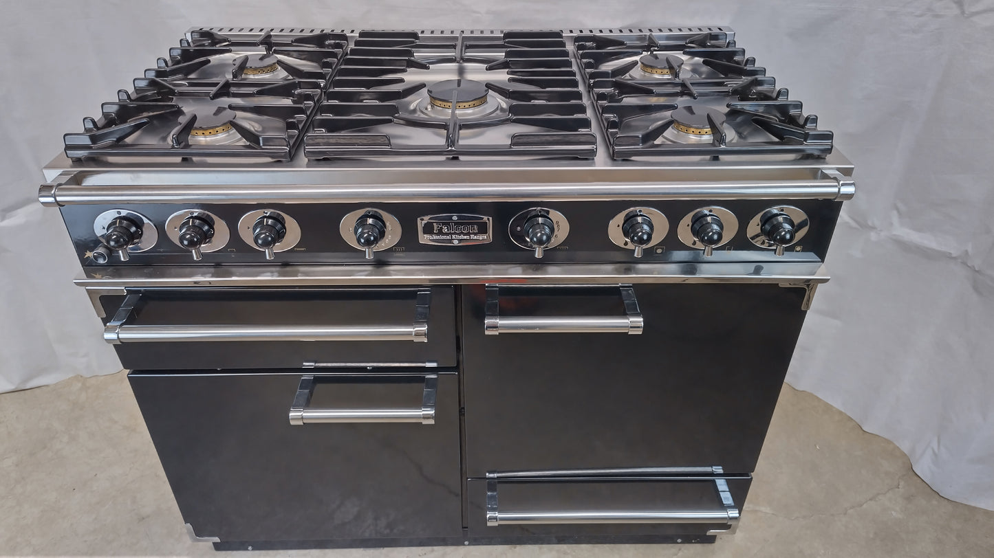 Falcon 1092 110 cm Full Gas Range Cooker, Black