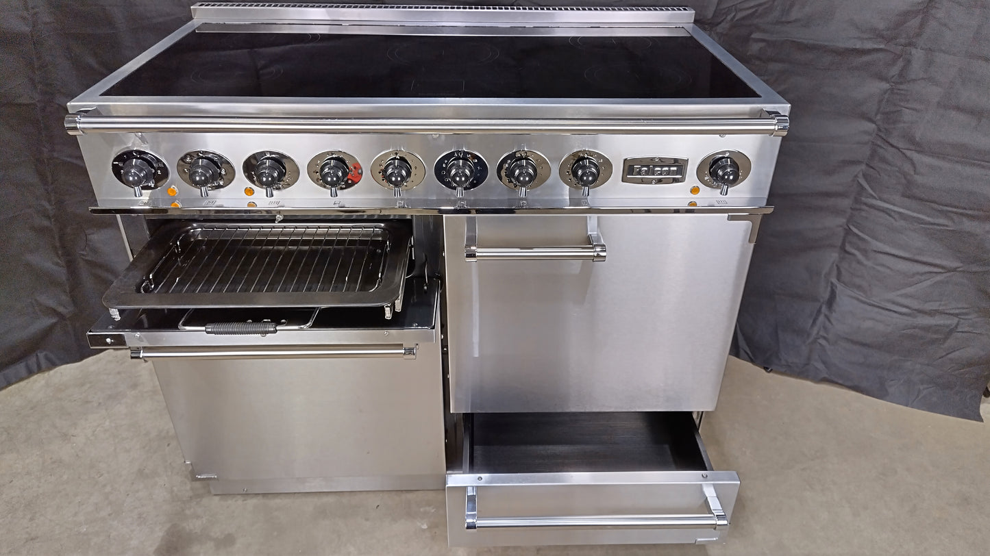 Falcon 1092 Deluxe Induction/Electric Range Cooker, Stainless steel/Chrome